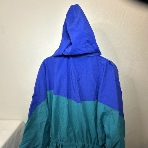 VTG FILA Mens L Snow Jacket Ski Rainjacket Retro Jacket Blue Green Coat - Picture 7 of 14