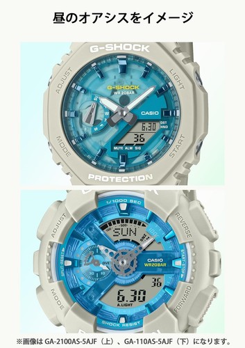 CASIO G- SHOCK ANALOG-DIGITAL GA-2100AS-2A　OASIS OF DAY AND NIGHT seriesFor men - Picture 3 of 4