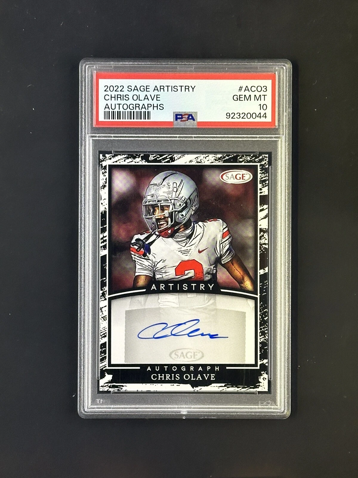 Chris Olave Sage Artistry Autographs #ACO3 Base