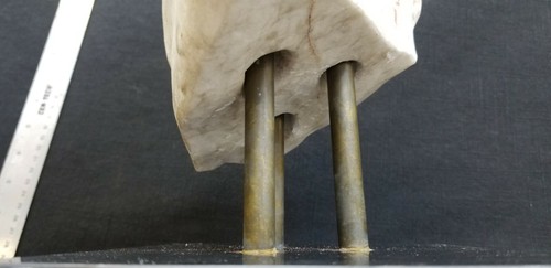 Milky Quartz Stone on Granite Base 15" x 9" - Picture 7 of 12