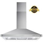 36 in. Wall Mount Range Hood Stainless Steel (Open Box) Vented, Led Lights
