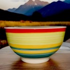 Gibson Home Stoneware Rainbow Bright Colorful Swirl Cereal Soup Bowl