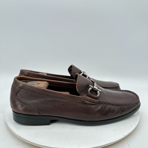 Salvatore Ferragamo Hombres Talla EU 42 US 8 Marrón Cuero Mocasín Mocasín Zapatos de Vestir - Imagen 4 de 11