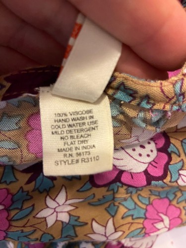 Anthropologie Raga Floral Sleeveless Jumpsuit Cinch Waist Womens Small Pink - Picture 11 of 11