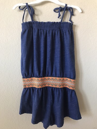 Lot Of 2 Vintage Havana Elastic Waist Adjustable Straps Girls Romper Size S 4/5 - Picture 6 of 8