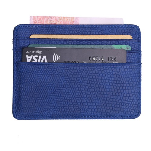 Mini 4 Card Slots Lizard Texture Business Leather Credit Card ID Card Holders - Picture 7 of 16