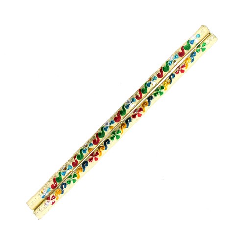 Dandiya Stöcke Set Holz buntes Paar Navratri Dandiya Raas Garba Meenakari - Bild 2 von 10
