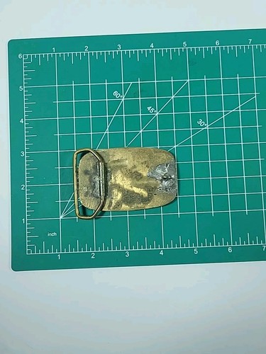 Vtg Dolphin Brass Metal Belt Buckle Well-Made Heavy - Picture 8 of 8