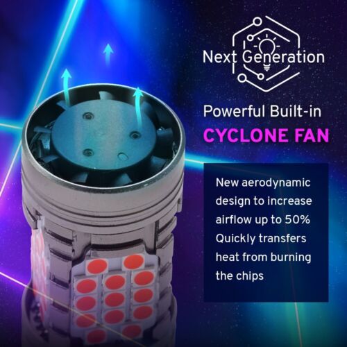 SYNETICUSA CANBUS 7443 Red LED Light Error Free Brake Stop Bulbs - Foto 3 di 11
