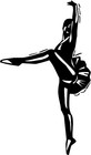 Ballet Dancer sticker decal.    PATTERN 5