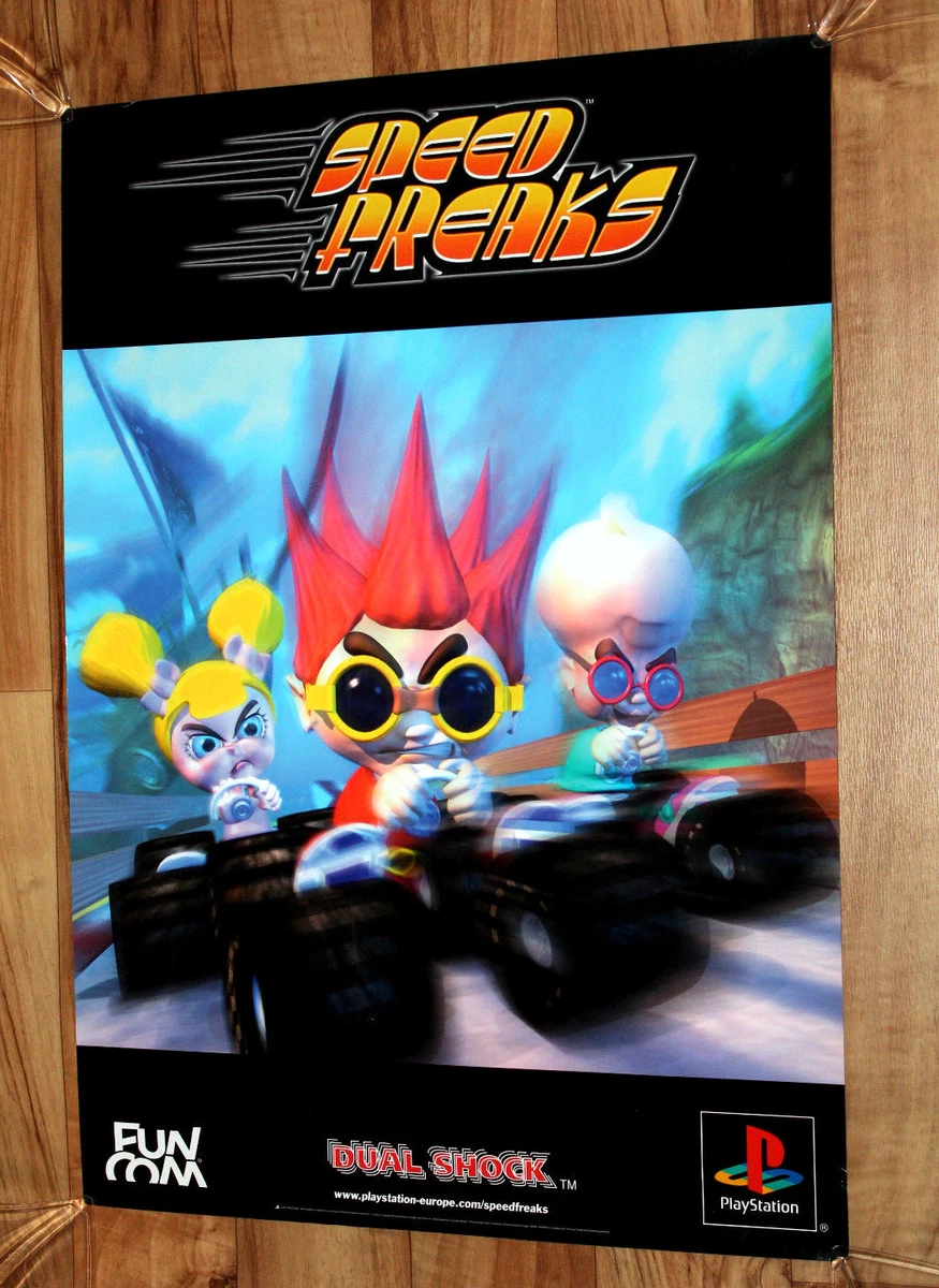 Speed Freaks Old Vintage Promo Game Store Poster Playstation 1 PS1