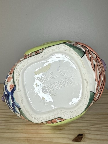 Vintage WCL China Koi Fish Ceramic Pitcher With Lid Whimsical Kitchen Decor - Picture 8 of 8
