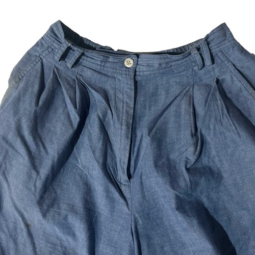 Vintage Rafaella Petites Women Blue Zip Up Chino Shorts Size 8 - Picture 4 of 7