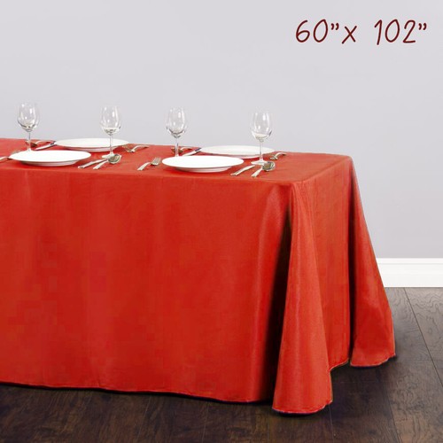 Mantel rectangular de 60"" x 102"" 6 ft cubierta de mesa fiesta boda lino - Imagen 12 de 18