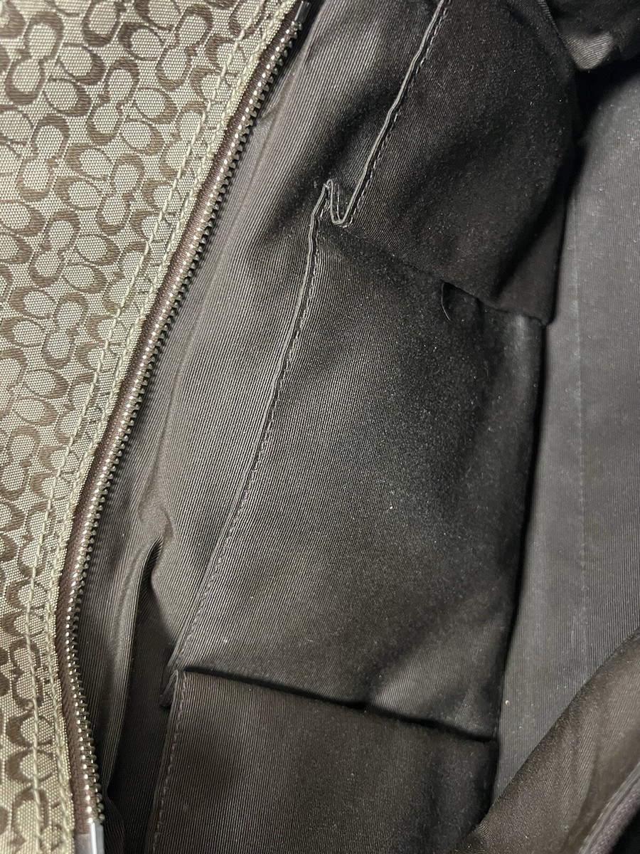 VTG Coach Jacquard Soho Signature Brown Suede Shoulder Bag VTG Coach Jacquard Soho Signature Brown Suede Shoulder Bag