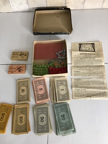 1946 #8 Black Box MONOPOLY Set No board - Picture 3 of 7