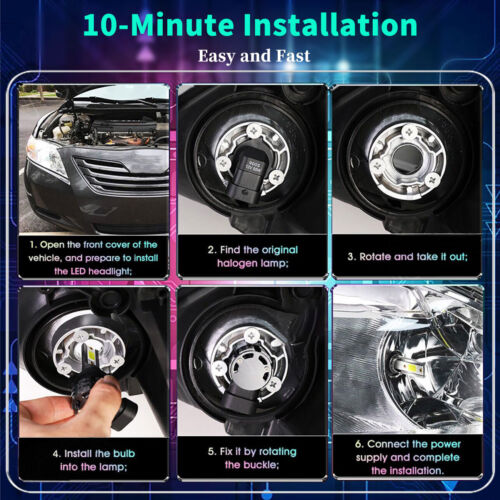 For Mazda CX-7 Sport Utility 2007-2012 LED Headlight Hi/Lo Fog Light Bulbs Combo - Picture 20 of 20