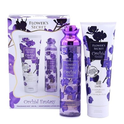 Emper Flowers Secret Orchid Fantasy Fragrance Mist with Body Lotion Sealed 250ml