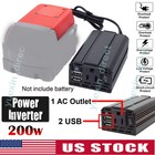 Power Inverter AC Outlet  Adapter For Milwaukee 18v Battery DC 18V to 110V AC