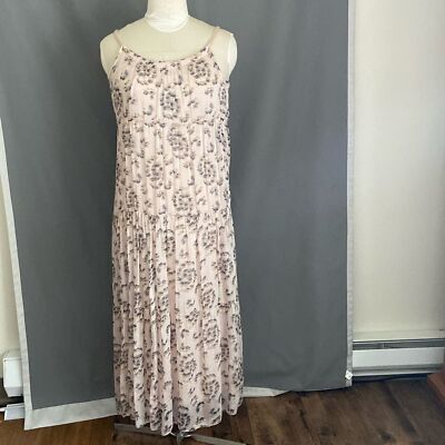 elena baldi silk dress NWT Elena Baldi Italy Silk Blend Floral Tiered Dress Art to Wear Blue XL