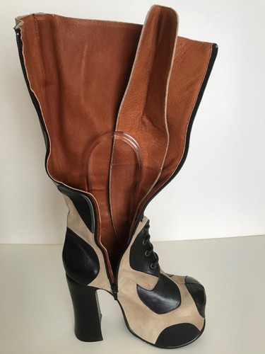 Never Used EL DANTES Platform Boots Made in Spain size 37 Decorative Shoes Dot - Picture 11 of 12