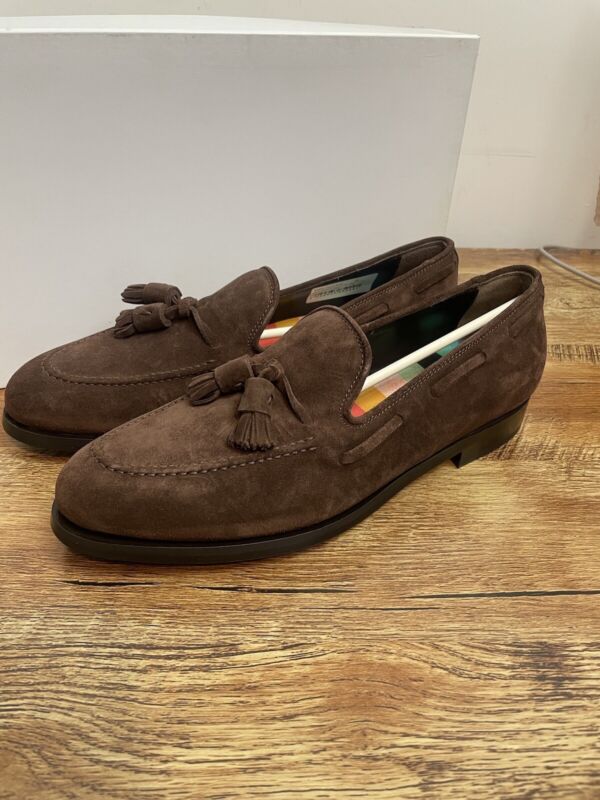 Paul Smith Shoes Tassel Loafers Simmonds  Size UK 8 Brown Suede BNWB RRP £395