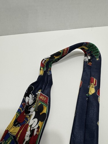 Vintage Mickey Unlimited Disney Mickey Mouse Weihnachten Urlaub Krawatte Winter  - Bild 3 von 3