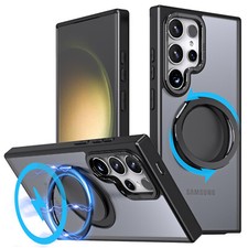 For Samsung Galaxy S24 S23 S22 Plus Magnetic Mag Safe Ring Stand Phone Case