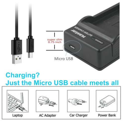 Kastar Battery + Charger For Canon LP-E12 EOS M M2 M10 M50 M100 M200 100D LC-E12 - Picture 3 of 5