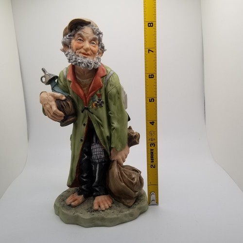 Capodimonte Pucci Natures Figur Nobleman #3178 Vintage Bisque Hobo Veteran - Bild 10 von 12