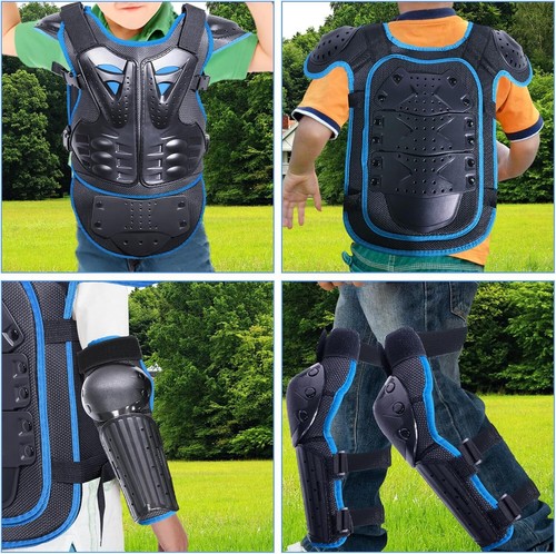 Kids Motorcycle Armor Suit Dirt Bike Gear with Knee Elbow Arm Protective Pad US - Picture 6 of 7