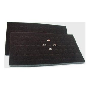 Foam 72 Slot Ring Display Pad Gray Felt Top Holds 72 Assorted Rings Organizer