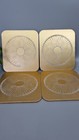 vintage set of 4 conrah Gold machined aluminium place mat chrome 60s space age