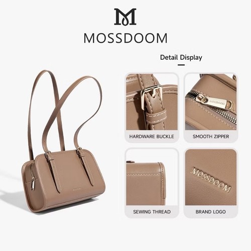 Women's Bag MOSSDOOM Renee Bag Simple Square Shoulder Bag High Capacity Korean - Picture 11 of 14