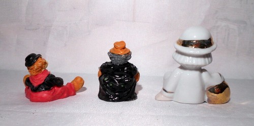 LOTTO DI 3 STATUINE DI CLOWN (PAGLIACCI,BUFFONI) - Foto 2 di 5