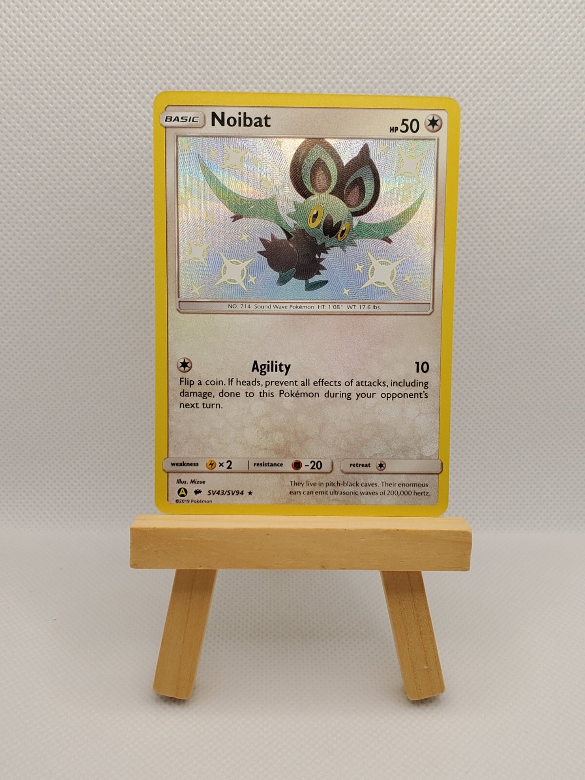 Noibat SV43/SV94 Hidden Fates Shiny Holo Rare Baby Pokemon Card NM Pack Fresh