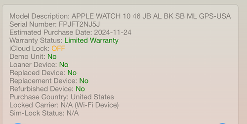 Apple Watch Series 10 Smartwatch Black 46mm GPS #H700 - Photo 8 sur 8