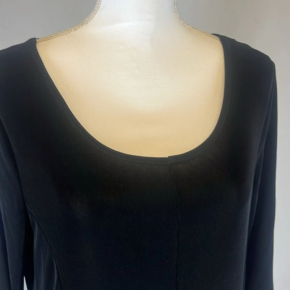 Платье Kiara женское L устойчивое к морщинам черное трикотажное дорожное миди - Изображение 2 из 4