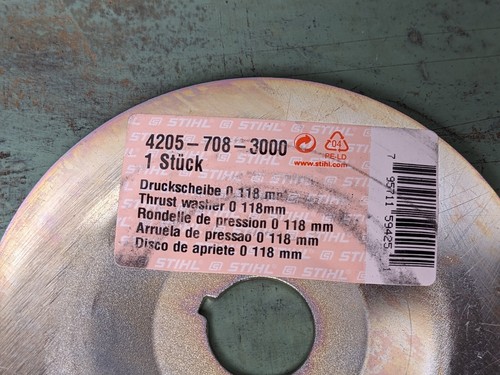 OEM Stihl Thrust Washer 118mm 4205 708 3000 C 42057083000 4205-708-3000 - Picture 5 of 5