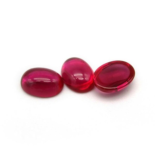 Red Ruby Gemstone Oval Cabochon Handmade Beautiful Gemstone AAA+ Quality - Picture 3 of 4