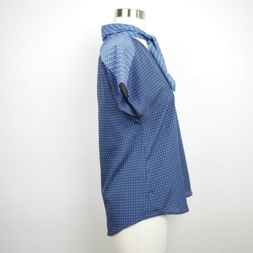 BANANA REPUBLIC Women's XS - Navy blue polka dot short sleeve loose fit blouse  - Bild 6 von 9