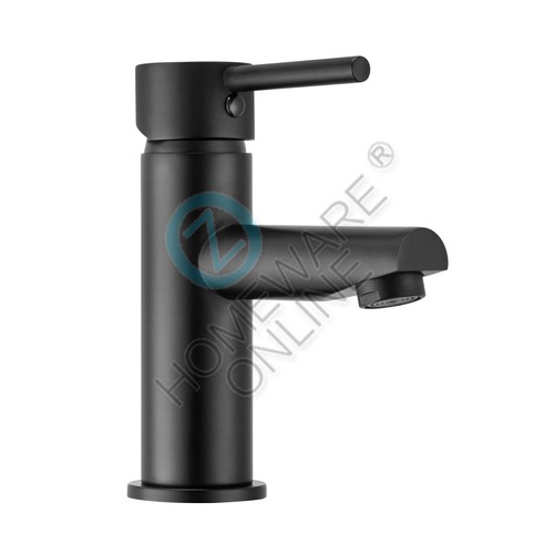 Bathroom Round Basin Mixer Tap Vanity Sink Flick Faucet Black Chrome Gold WELS - Picture 41 of 76