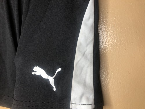 PUMA Boys Size S/P Shorts Black White Basketball Athletic Drawstring Waist - Picture 11 of 12