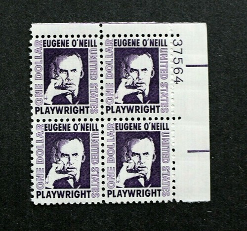 U.S. Scott #1294 Plate Block, $1 Eugene O'Neill, MNH/OG/FVF - Picture 1 of 2