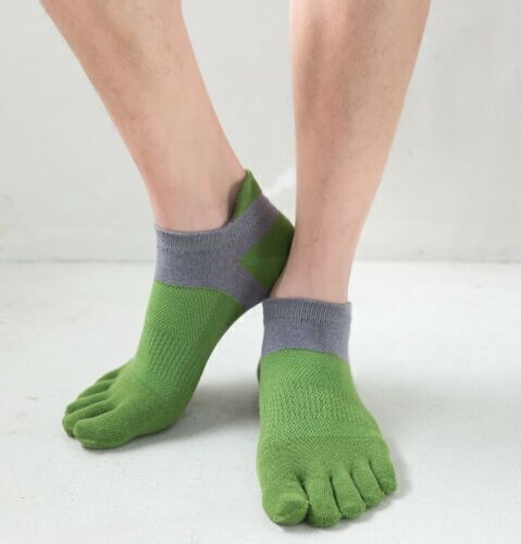 5 Paar Herren Baumwolle Fünf Finger Zehensocken Atmungsaktiv Komfort Sport-- - Bild 12 von 13