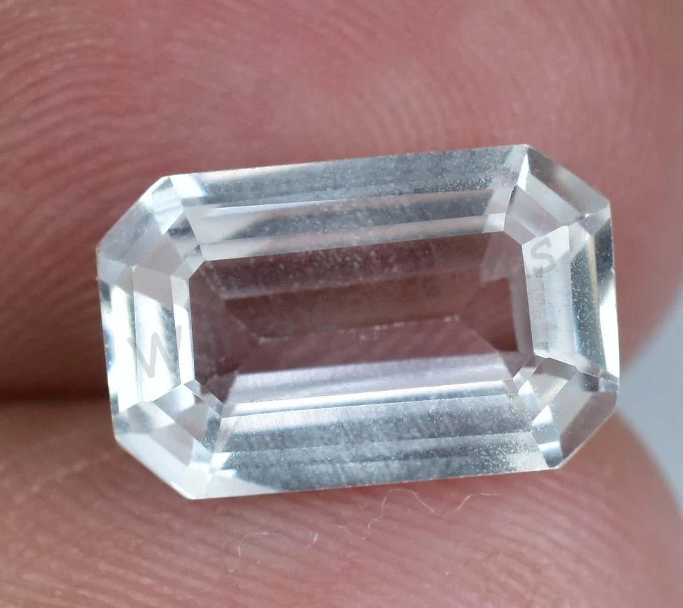 4.05 Ct Natural White Colorless Goshenite Emerald Flawless Certified Gemstone - Image 4 of 4