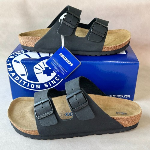 Birkenstock Arizona Black Birko-Flor buckles Sandals - Narrow/Wide - Picture 13 of 14