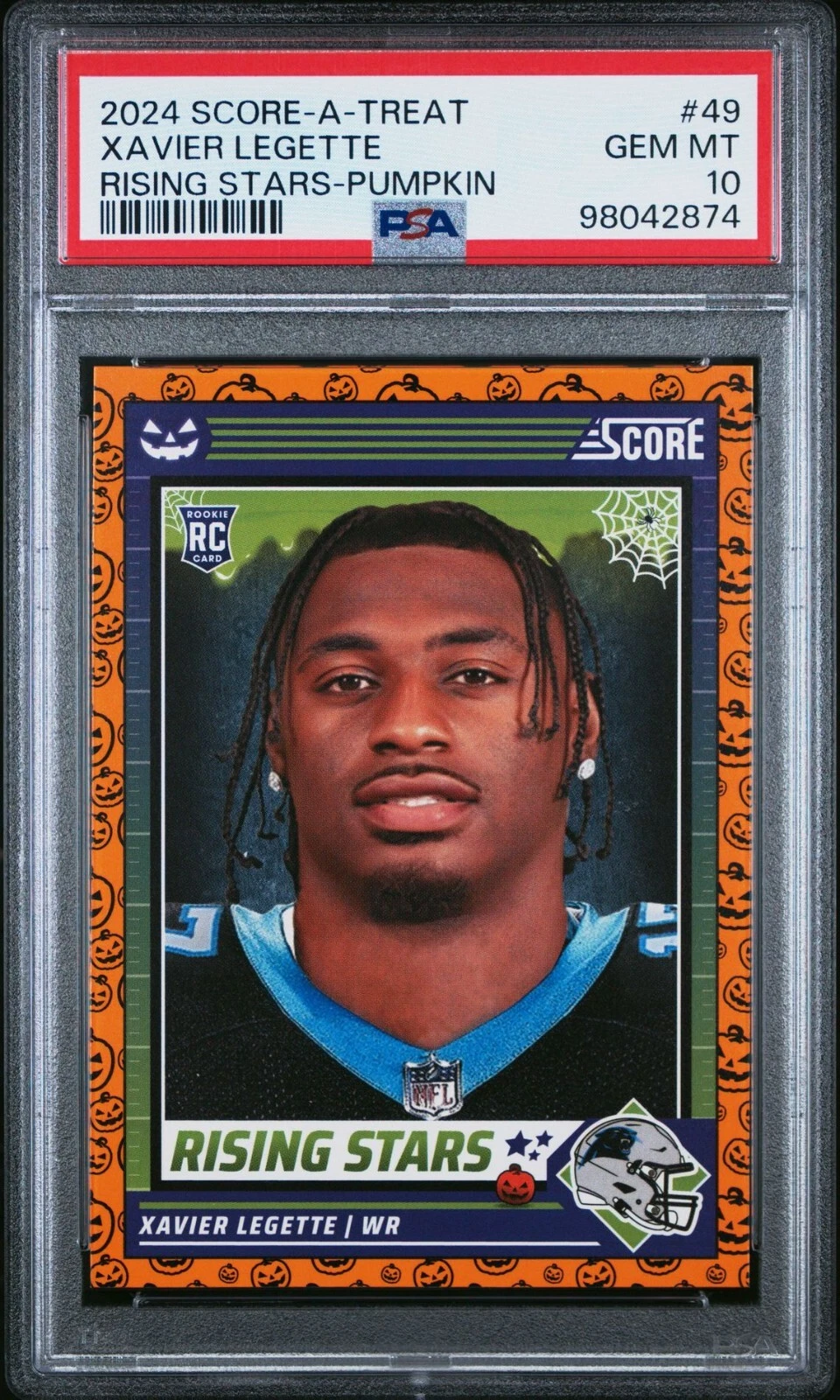 Xavier Legette Panini Score-A-Treat Rising Stars #49 Pumpkin