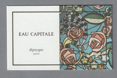 Werbekarte - Advertising Card - Eau Capitale de Diptyque beidseitig