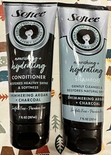 Softee Nourishing + Hydrating Shampoo &Conditioner.Shimmering Argan + Charcoal